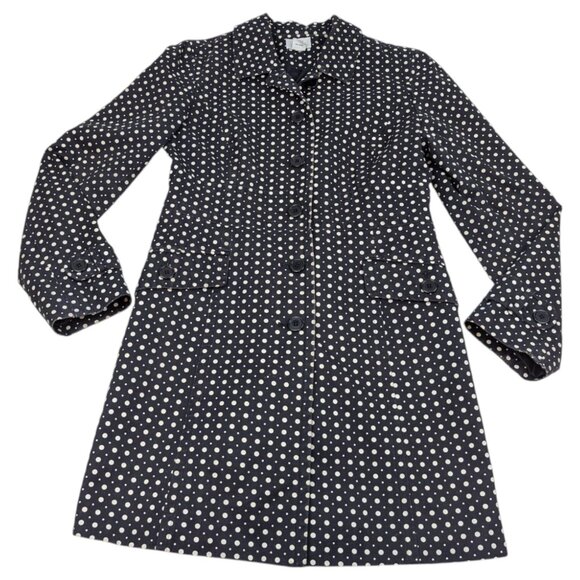 LOFT Ann Taylor P-Coat Trench Coat Polka Dot - Picture 2 of 13